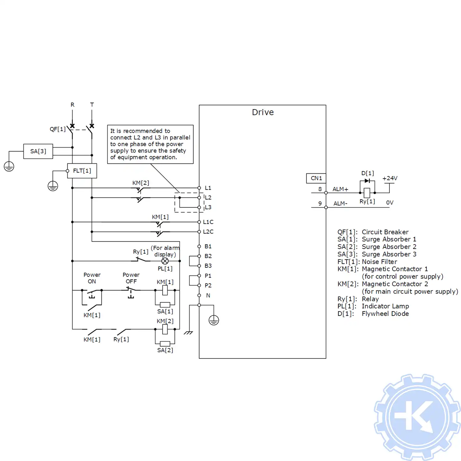 Схема подключения сервопривода Estun Summa к однофазной сети Схема подключения сервопривода Estun Summa к однофазной сети
