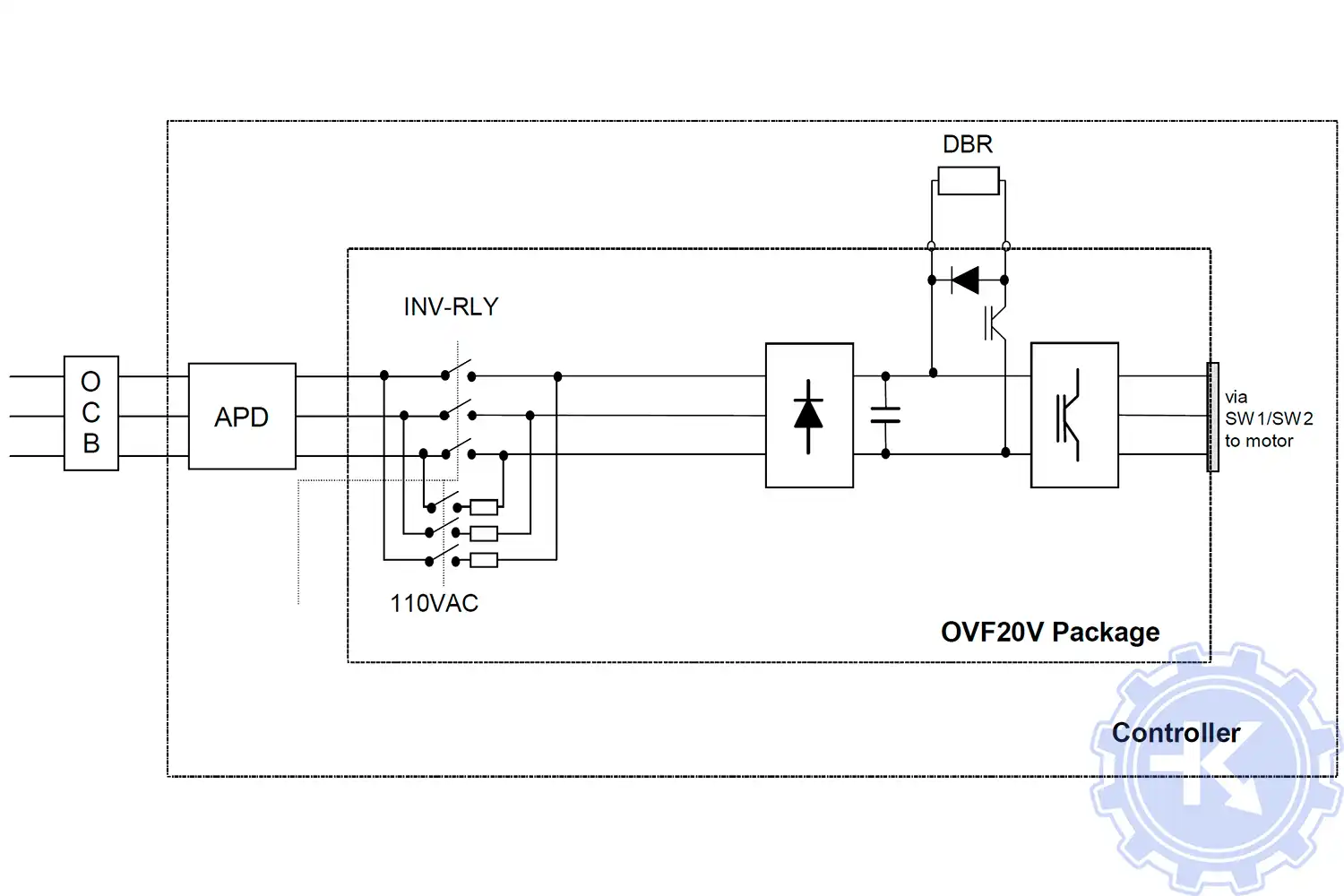 Схема основной проводки OTIS OVF20 Схема основной проводки OTIS OVF20